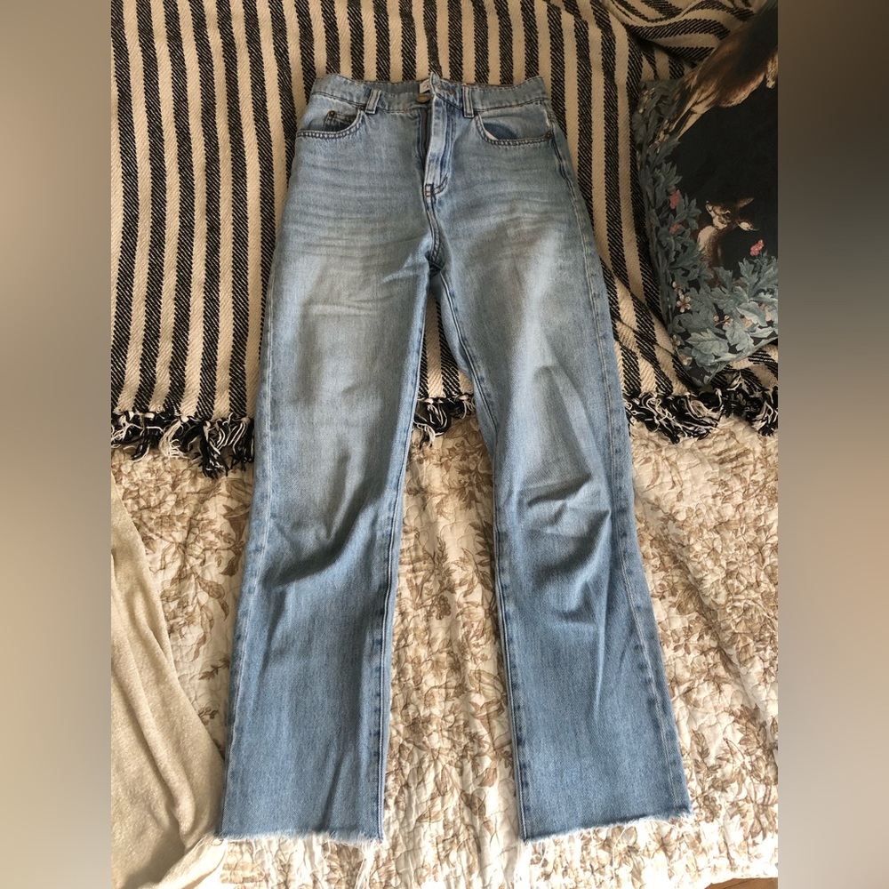 & Other Stories high waisted cropped denim